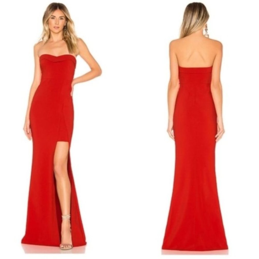 NWT REVOLVE LIKELY Ella Scarlet Red Gown Dress